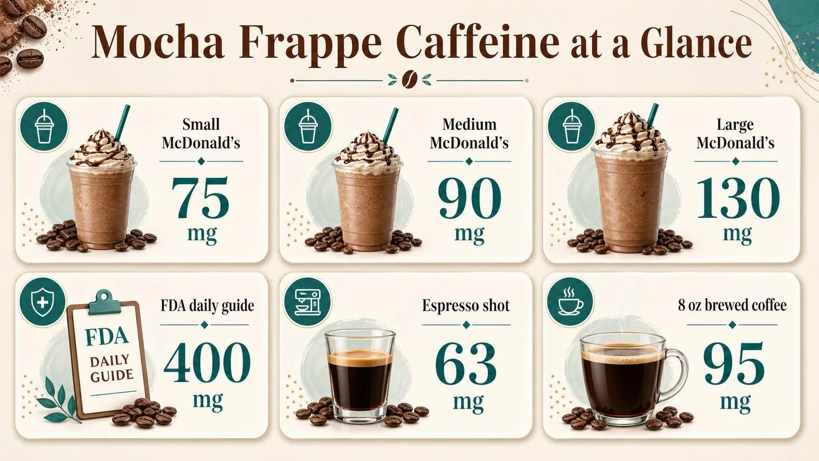 Mocha Frappe Caffeine at a Glance — key facts at a glance