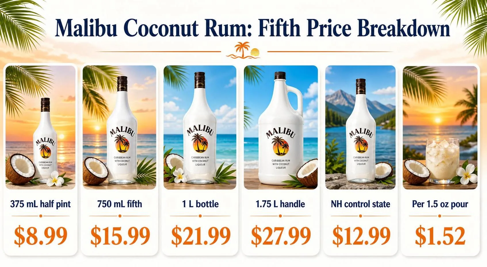 Malibu Coconut Rum: Fifth Price Breakdown — key facts at a glance