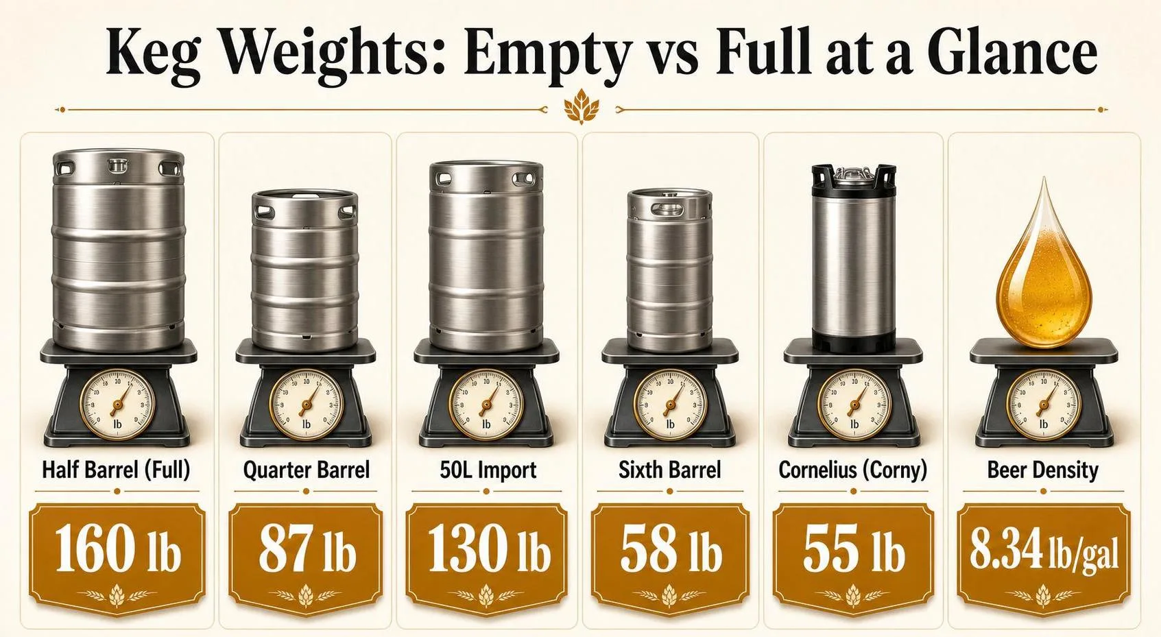 How Much Does A Keg Weigh? 11 Essential Facts, Charts & Safety Tips (2026 Update) 1 Keg Weights: Empty vs Full at a Glance — key facts at a glance