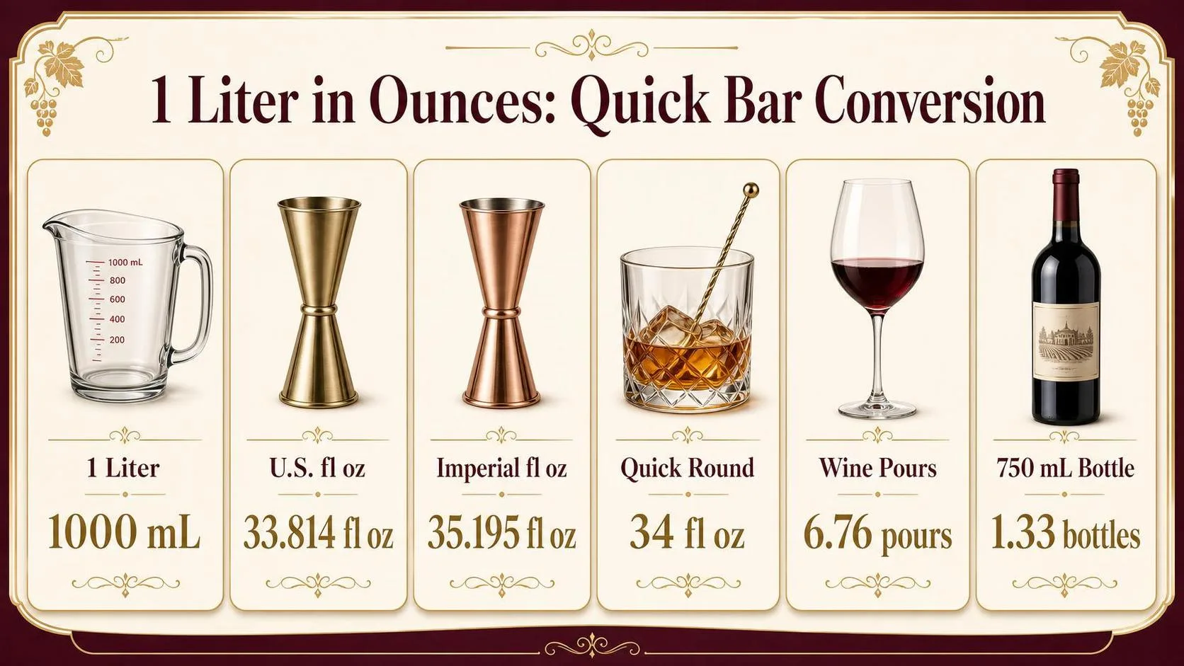1 Liter in Ounces: Quick Bar Conversion — key facts at a glance