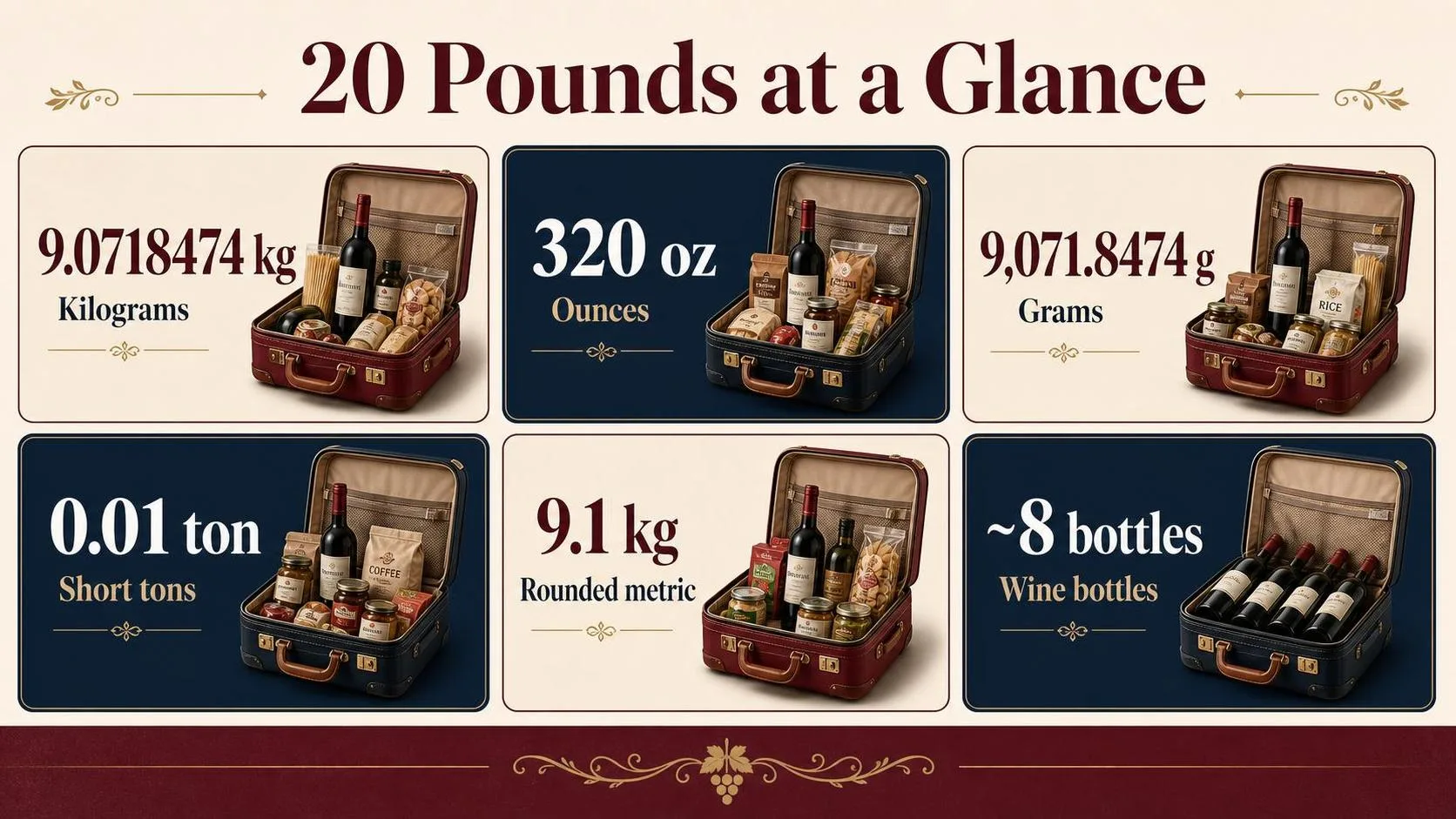 20 Pounds at a Glance — key facts at a glance