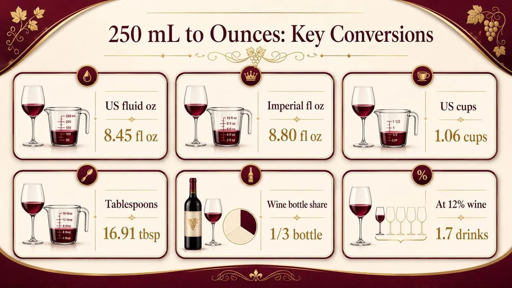 How Much Is 250 Ml In Oz? A Complete, Practical, and Eye-Opening Guide (With Real-Life Experience) 1 250 mL to Ounces: Key Conversions — key facts at a glance