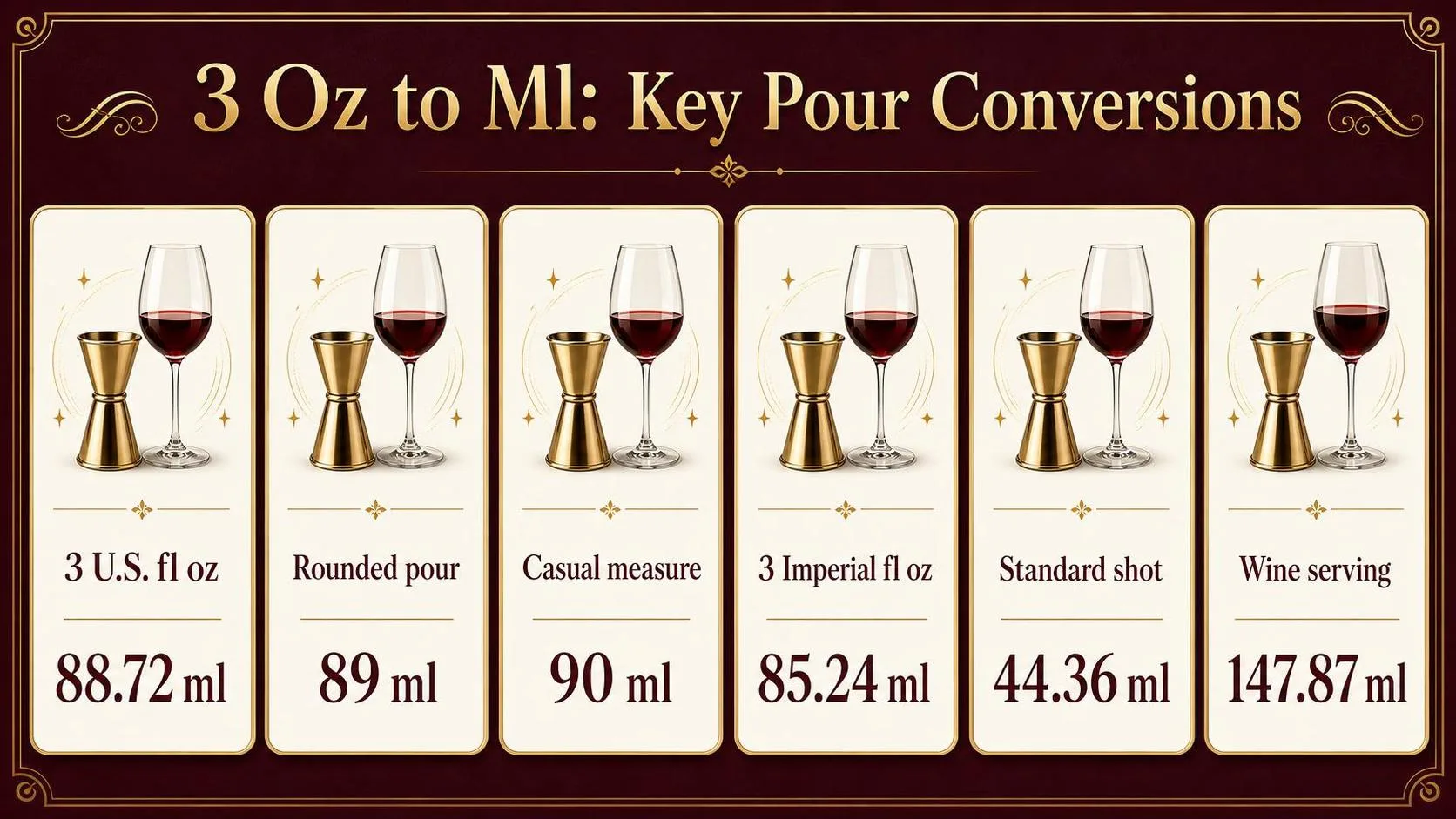 3 Oz to Ml: Key Pour Conversions — key facts at a glance