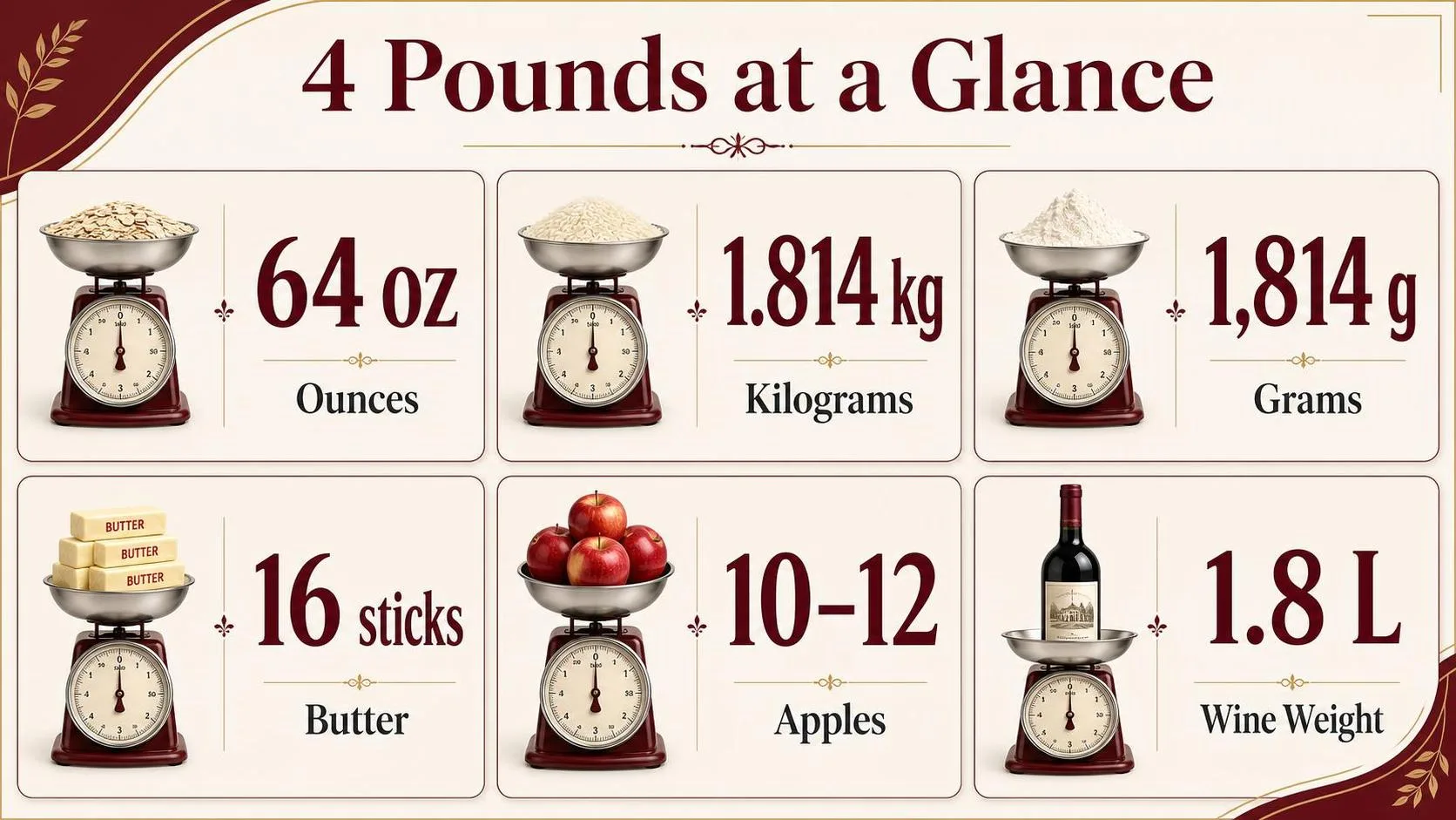 4 Pounds at a Glance — key facts at a glance