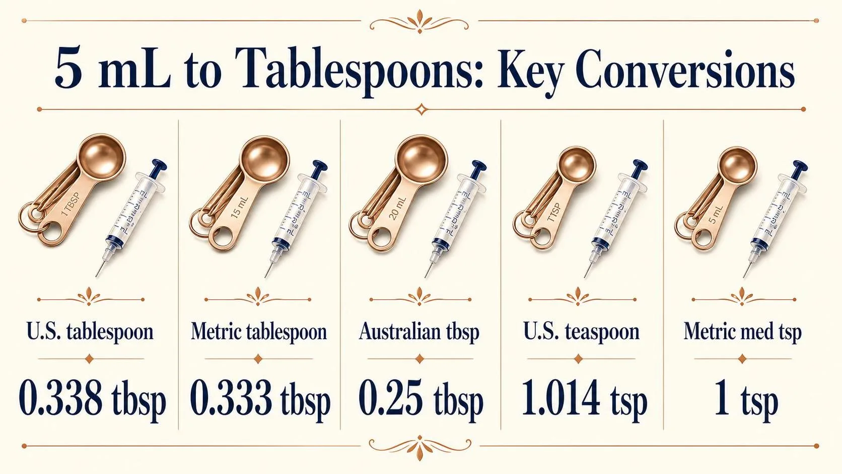 How Much Is 5 Milliliters In Tablespoons? 1 5 mL to Tablespoons: Key Conversions — key facts at a glance