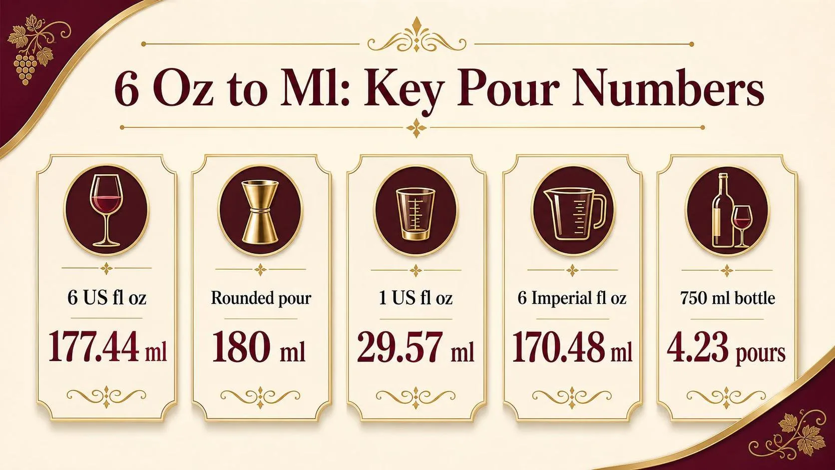 6 Oz to Ml: Key Pour Numbers — key facts at a glance