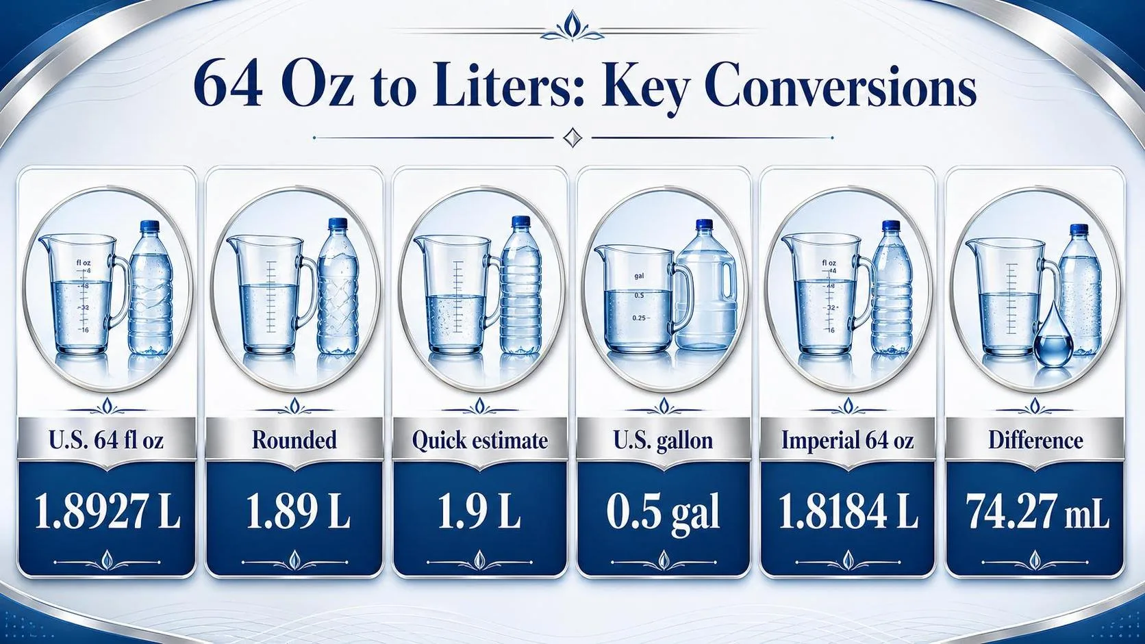 How Much Is 64 Oz In Liters? 1 64 Oz to Liters: Key Conversions — key facts at a glance