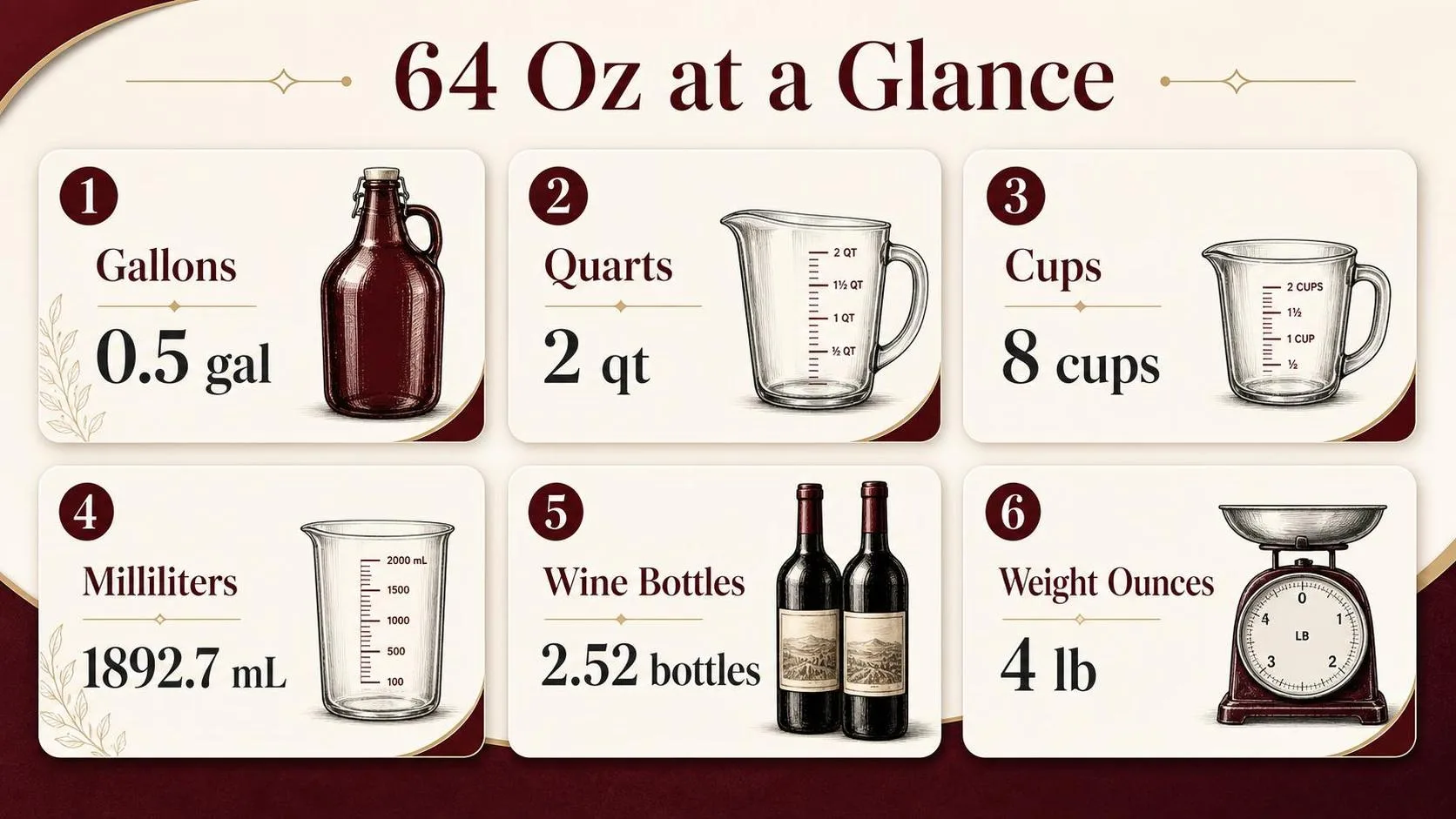 How Much Is 64 Oz? 1 64 Oz at a Glance — key facts at a glance