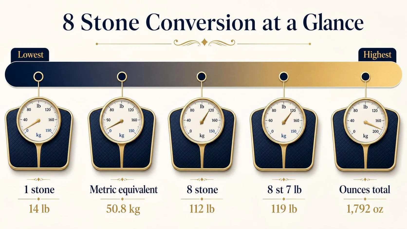 8 Stone Conversion at a Glance — key facts at a glance