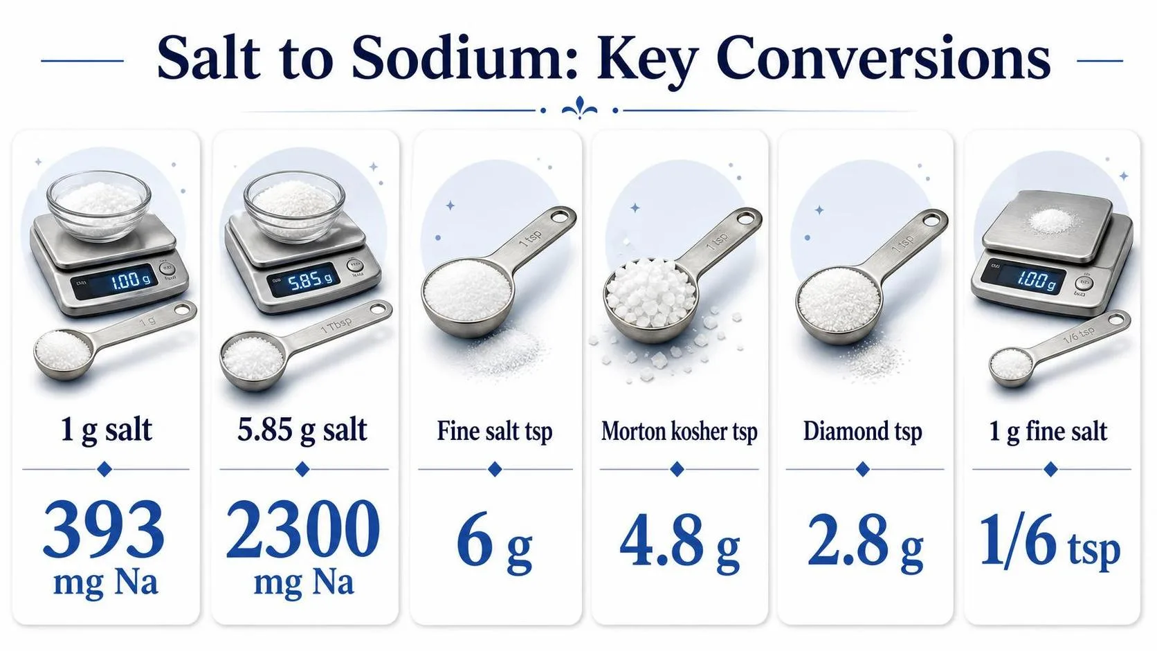 How Much Is A Gram Of Salt? 1 Salt to Sodium: Key Conversions — key facts at a glance