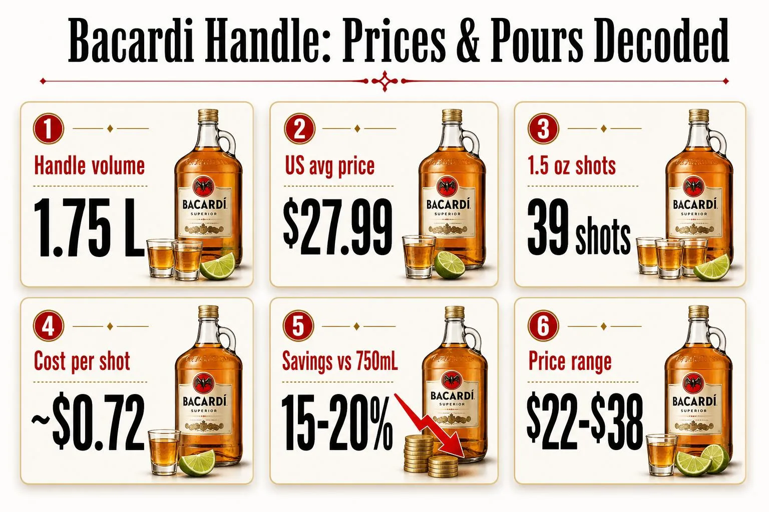 Bacardi Handle: Prices & Pours Decoded — key facts at a glance