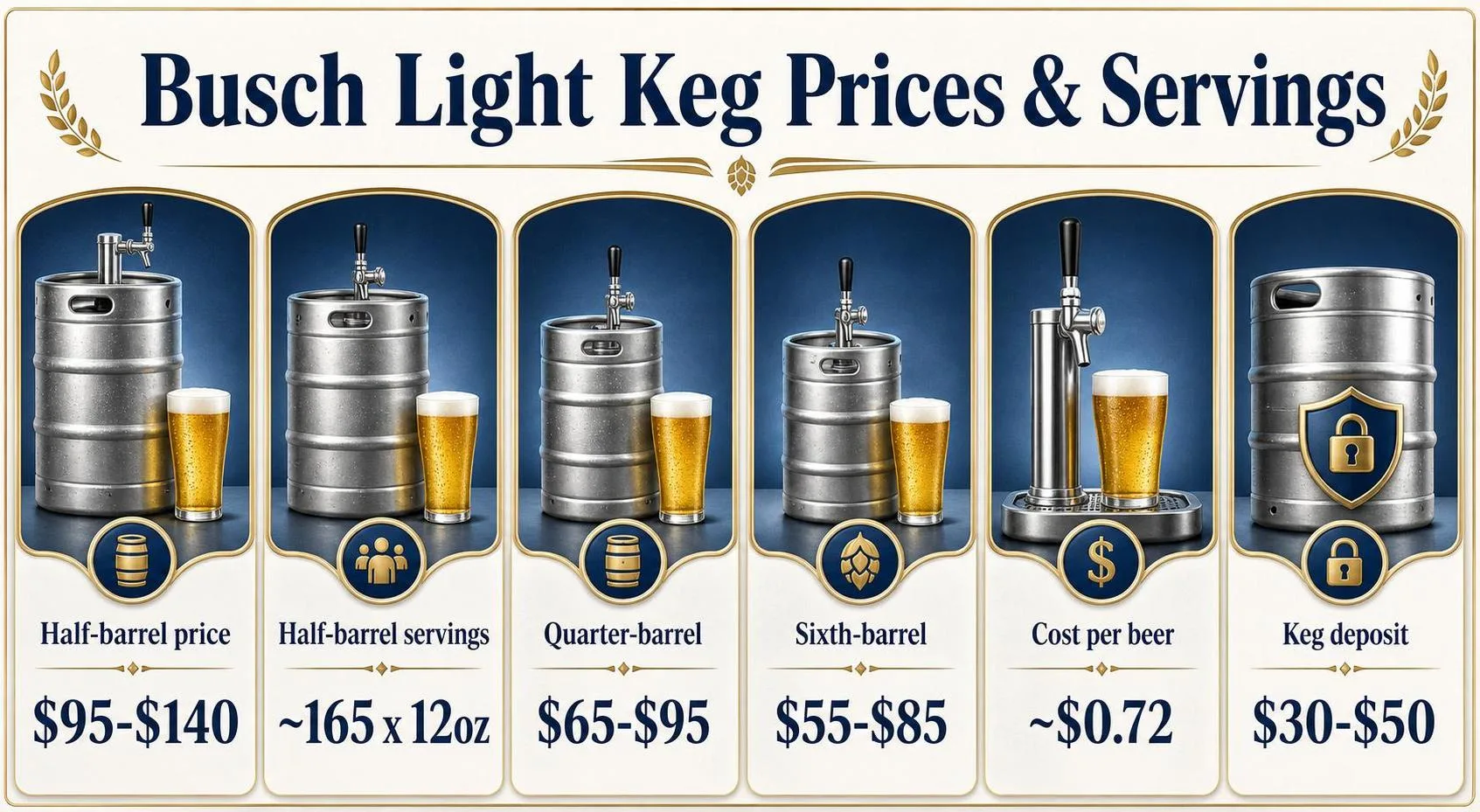How Much Is A Keg Of Busch Light? Answer By Expert 1 Busch Light Keg Prices & Servings — key facts at a glance