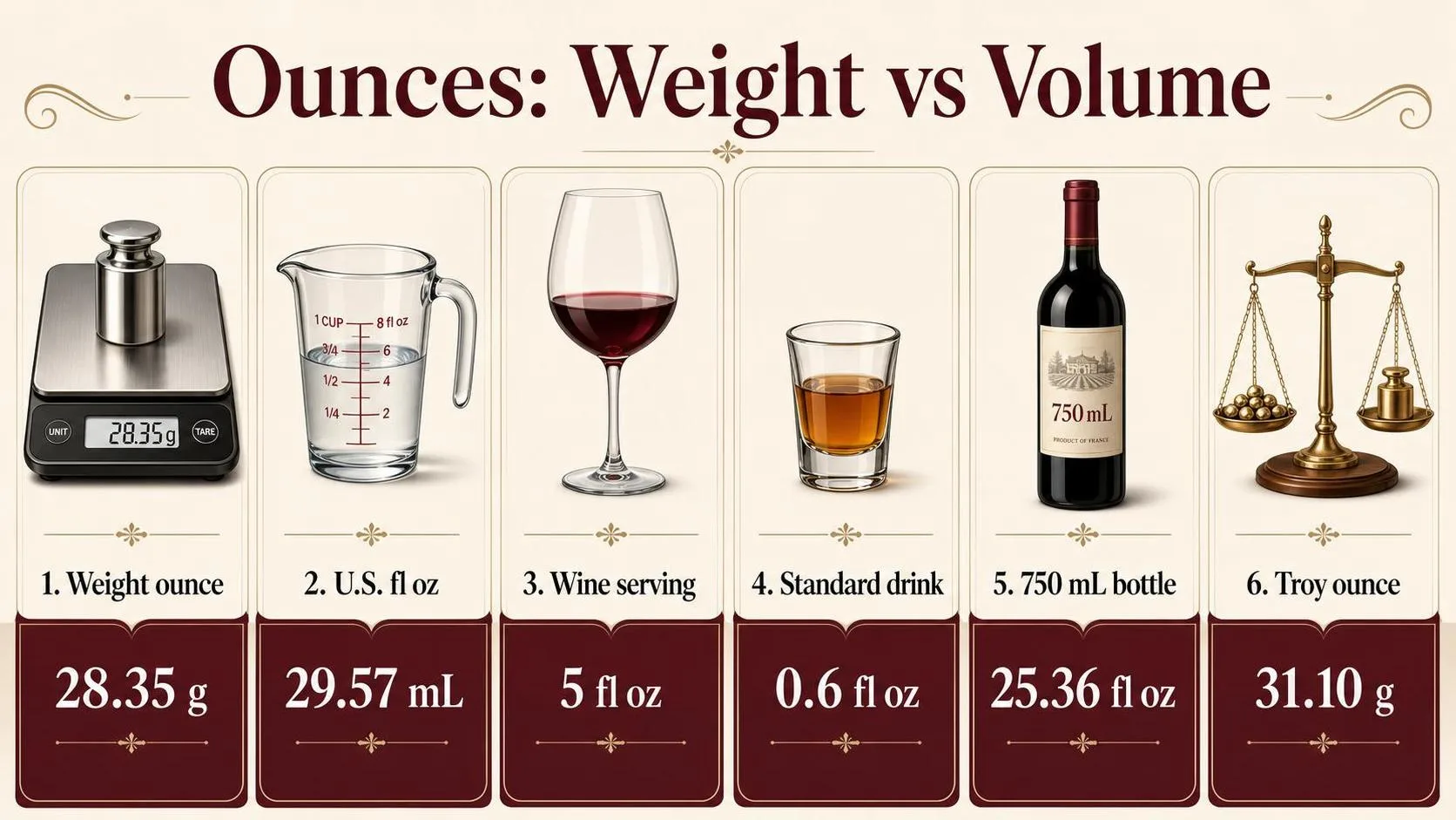 Ounces: Weight vs Volume — key facts at a glance