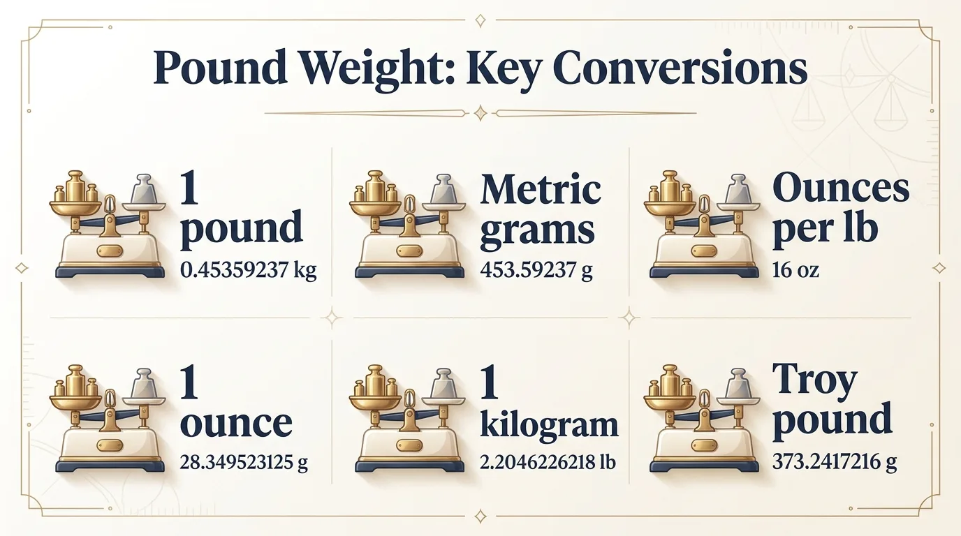 How Much Is A Pound In Weight? 1 Pound Weight: Key Conversions — key facts at a glance