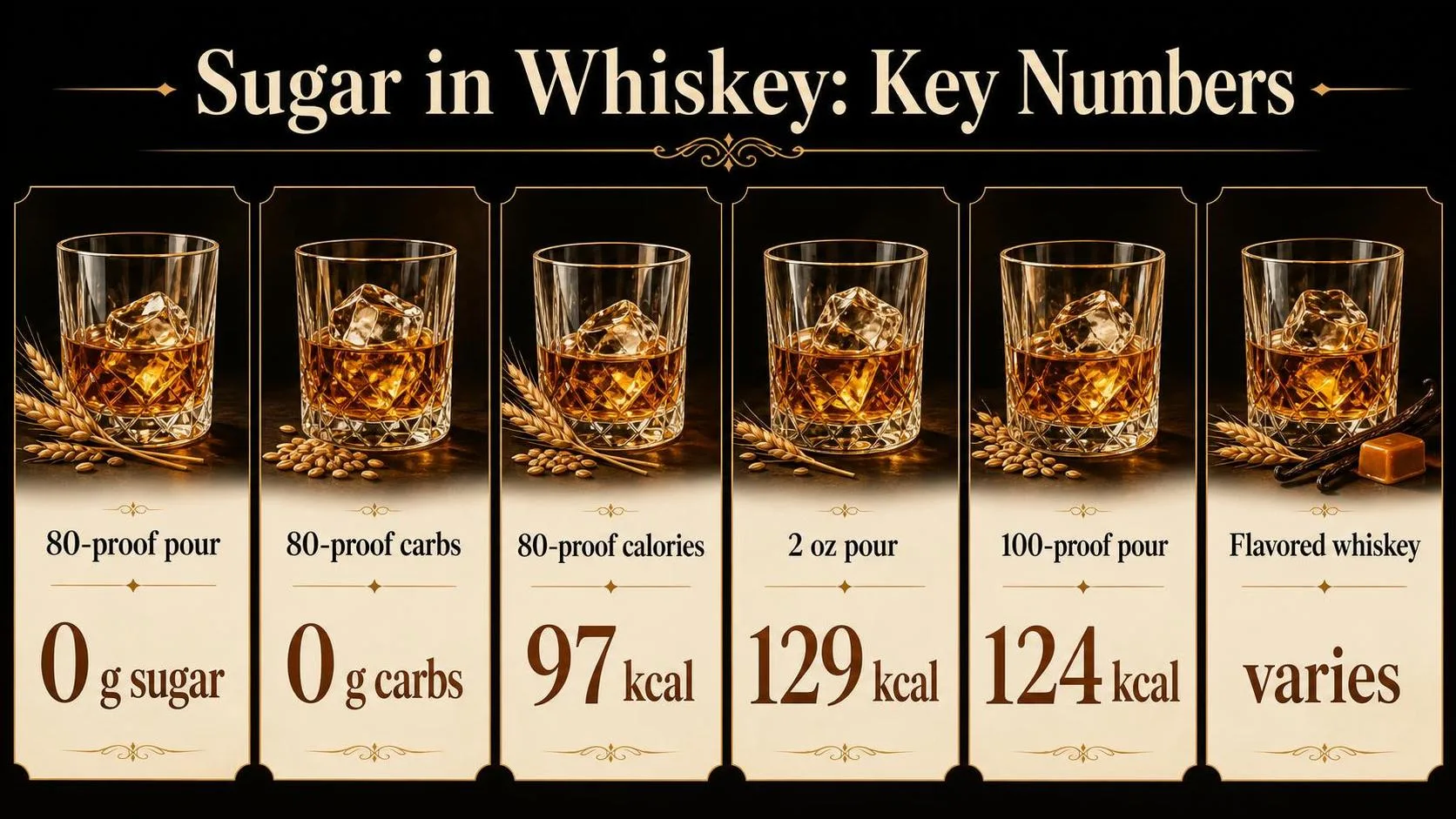 Sugar in Whiskey: Key Numbers — key facts at a glance