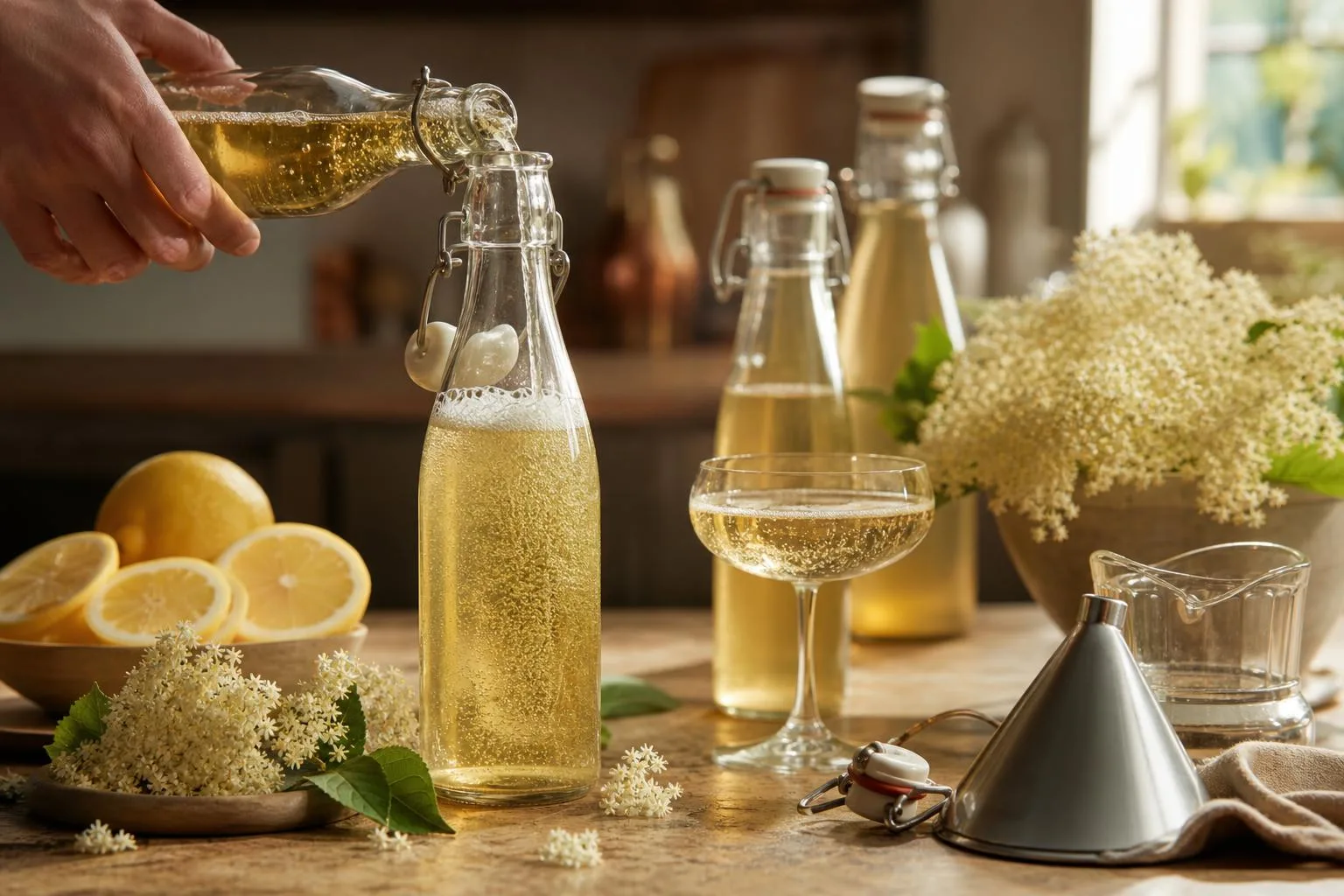 How To Bottle Elderflower Champagne