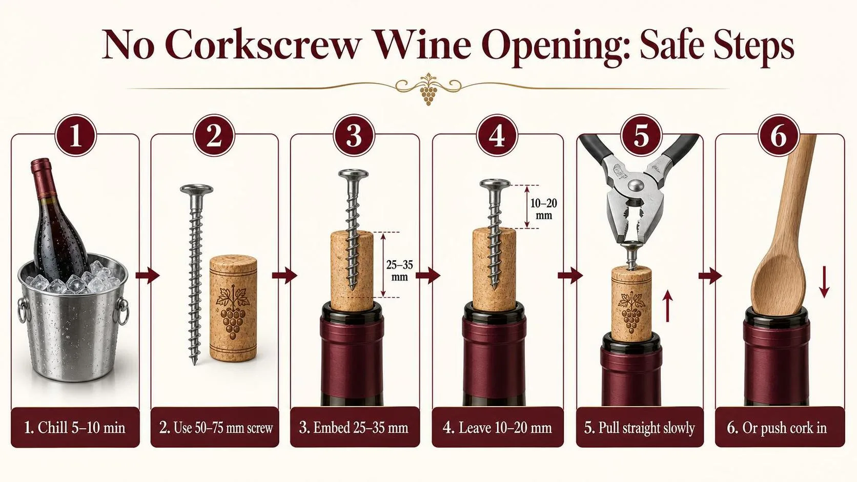 No Corkscrew Wine Opening: Safe Steps — key facts at a glance