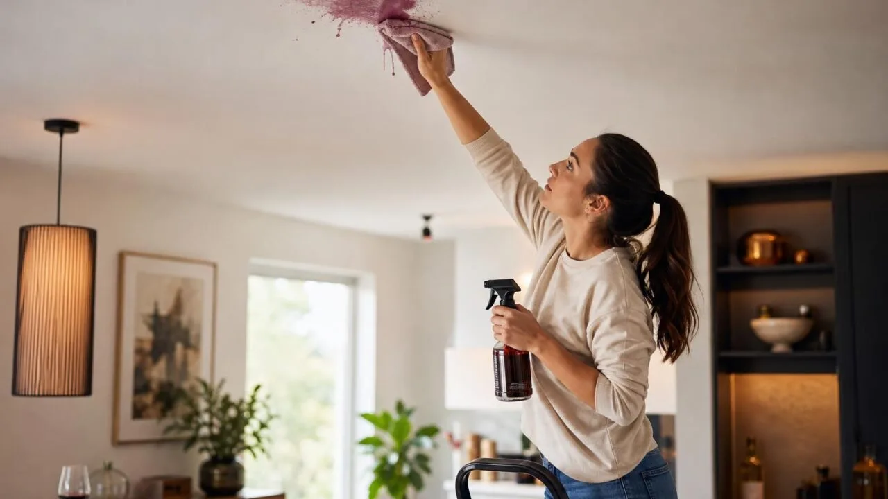 How To Get Red Wine Off Ceiling