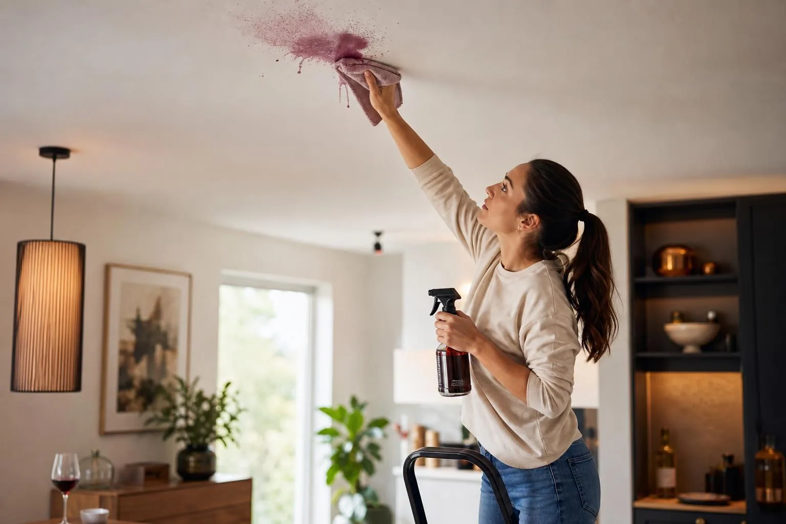 How To Get Red Wine Off Ceiling