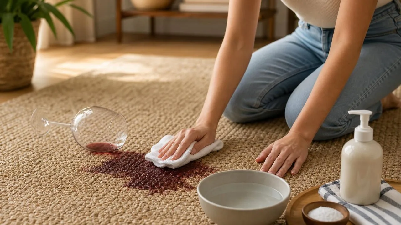 How To Get Red Wine Out Of Jute Rug