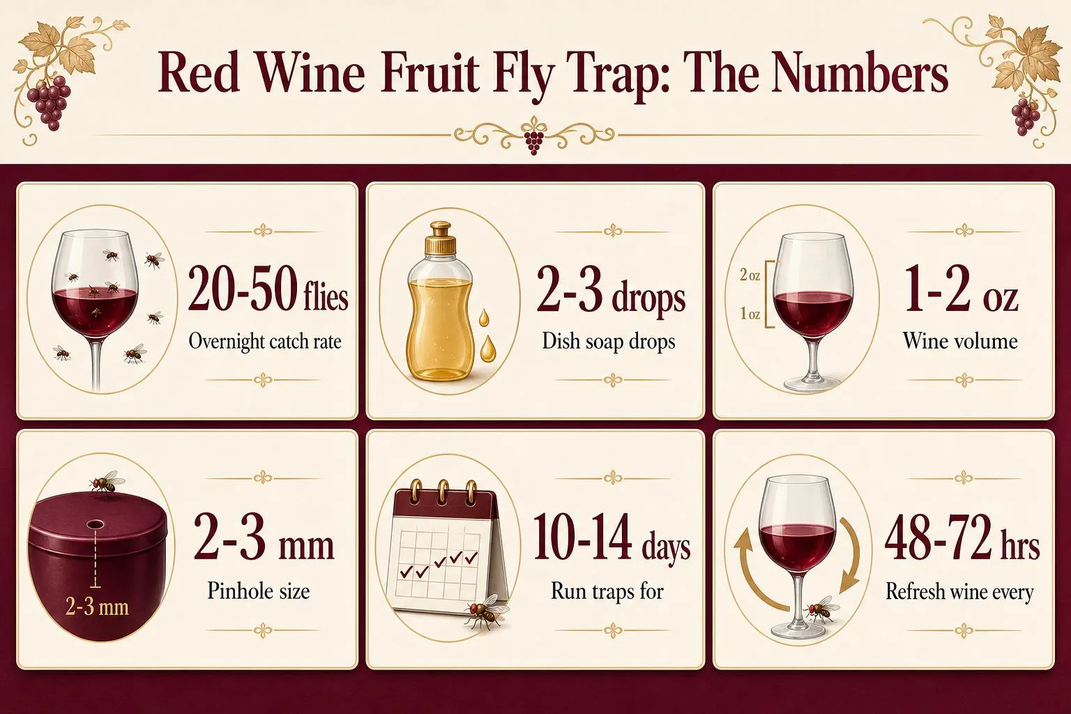 Red Wine Fruit Fly Trap: The Numbers — key facts at a glance