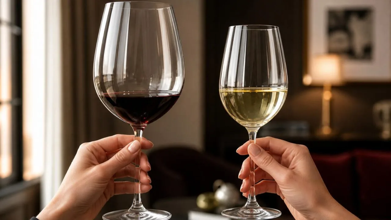 How To Hold Red Wine Glass Vs White