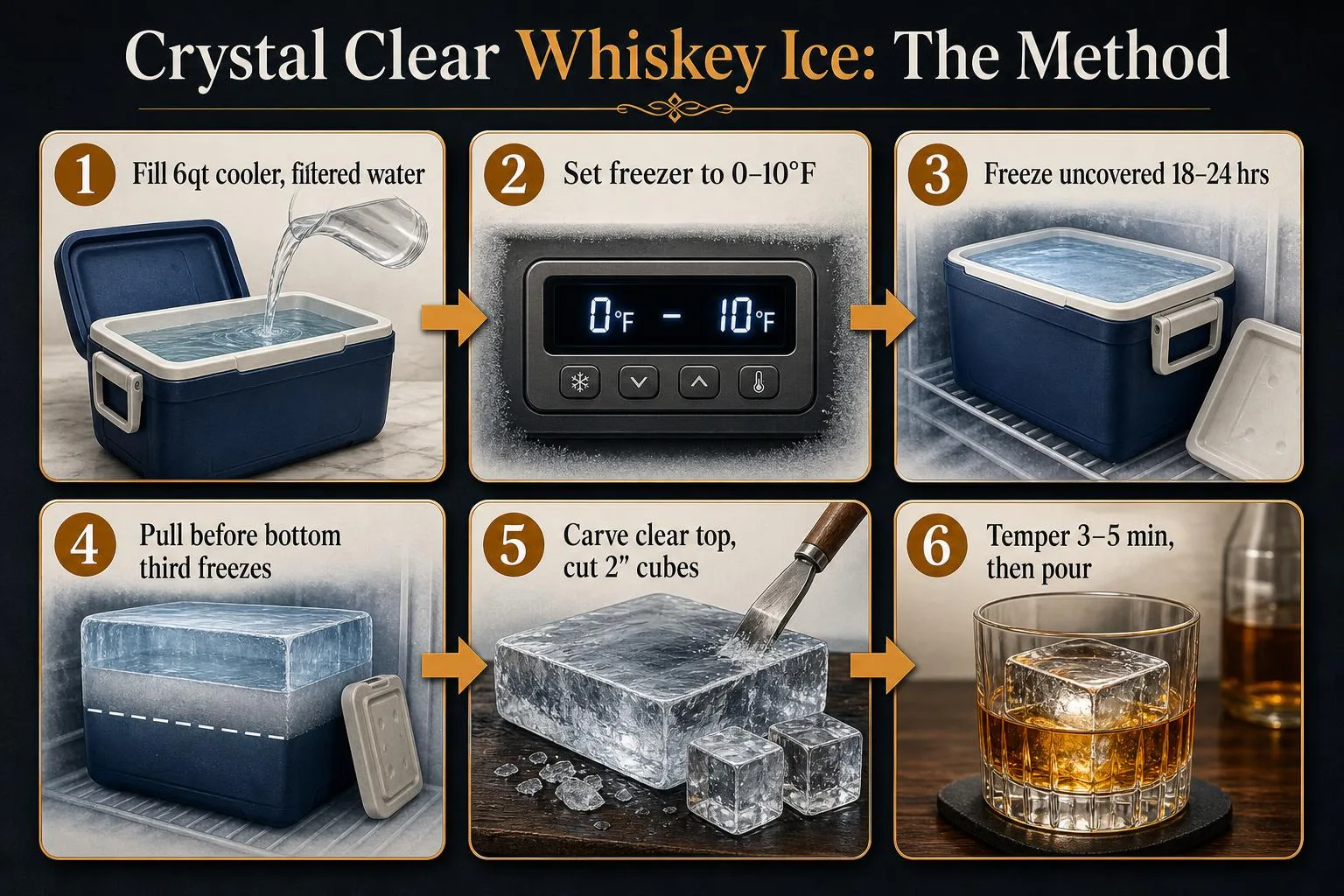 How To Make Crystal Clear Ice Cubes For Whiskey? 1 Crystal Clear Whiskey Ice: The Method — key facts at a glance