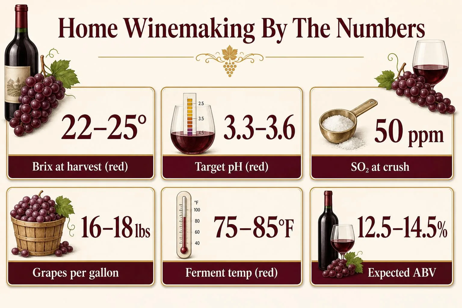 Home Winemaking By The Numbers — key facts at a glance