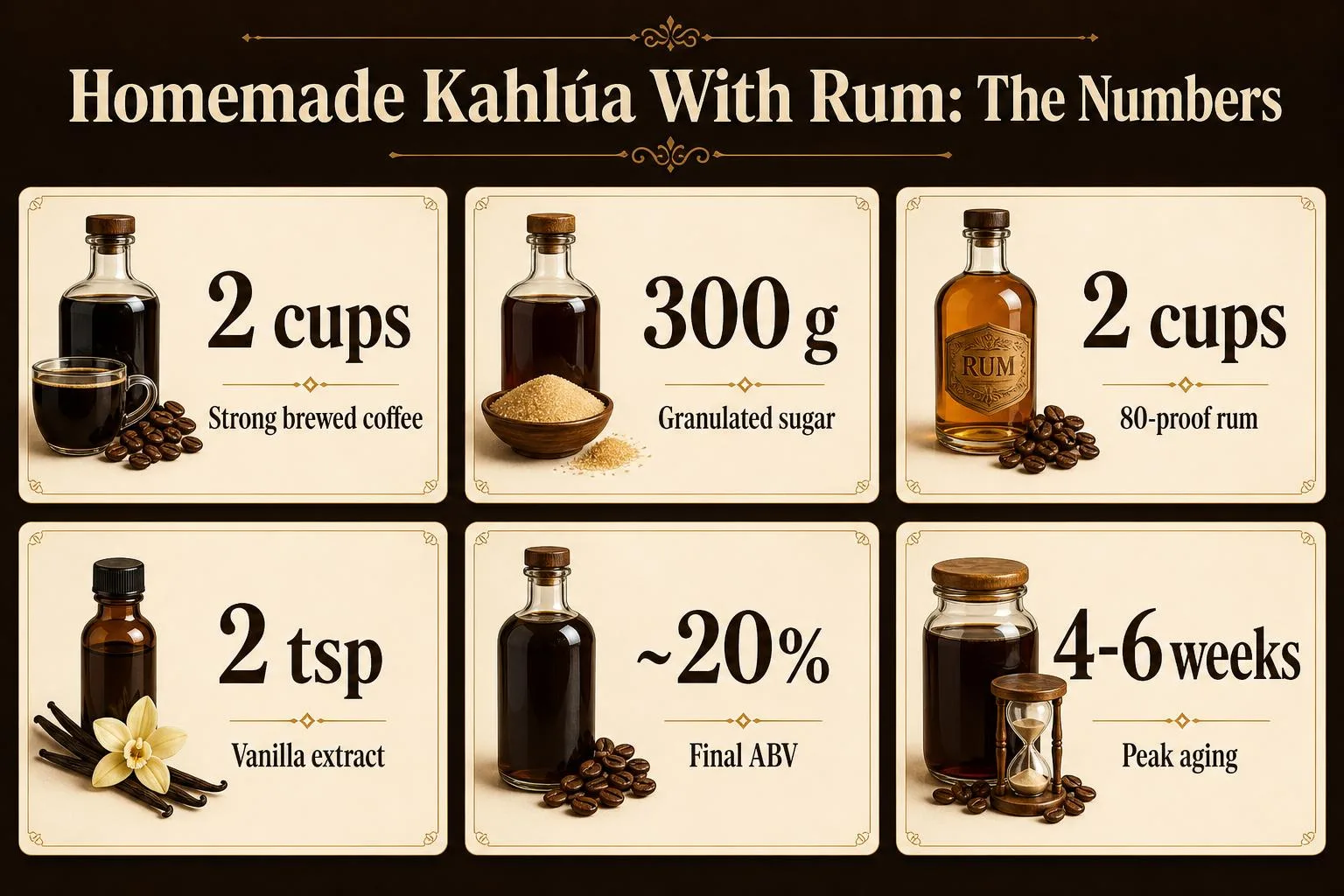 How To Make Kahlua With Rum? 1 Homemade Kahlúa With Rum: The Numbers — key facts at a glance
