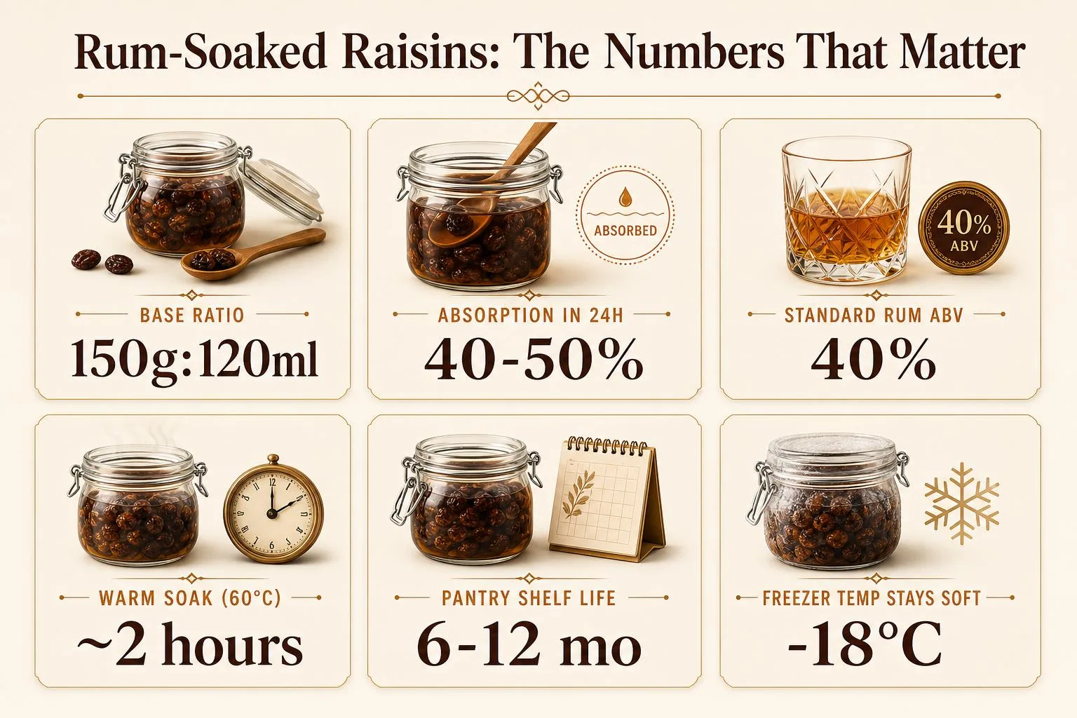 Rum-Soaked Raisins: The Numbers That Matter — key facts at a glance