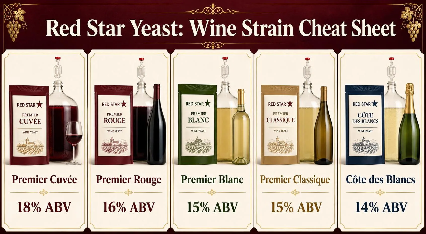 How To Make Wine With Red Star Yeast? 1 Red Star Yeast: Wine Strain Cheat Sheet — key facts at a glance