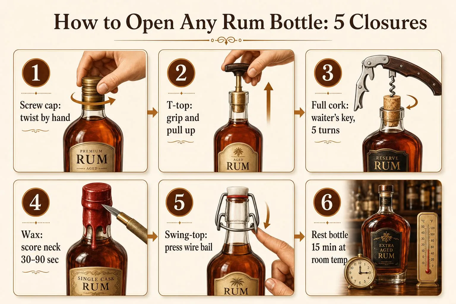 How To Open Rum Bottle? 1 How to Open Any Rum Bottle: 5 Closures — key facts at a glance