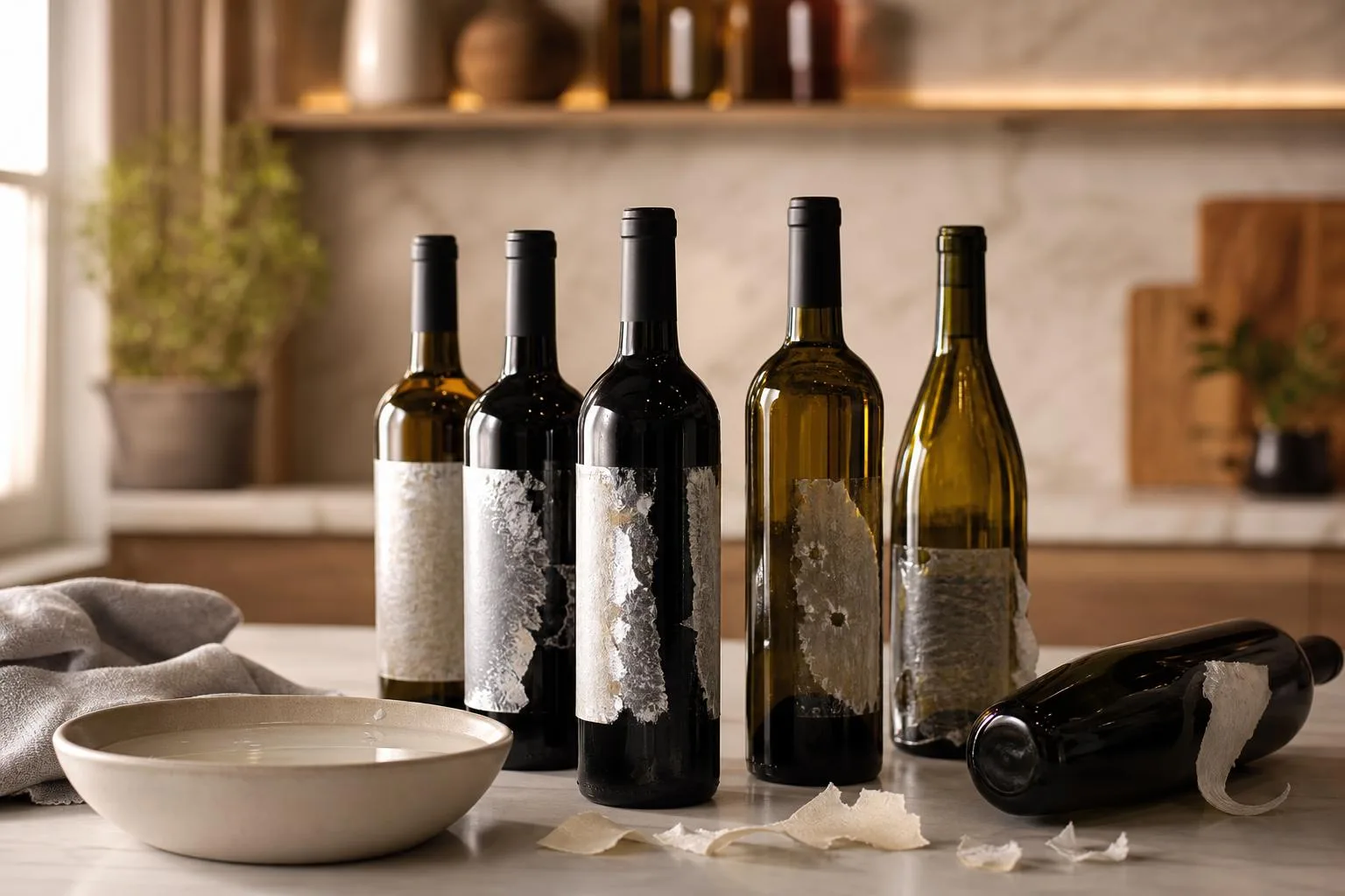 How To Remove Labels From Wine Bottles