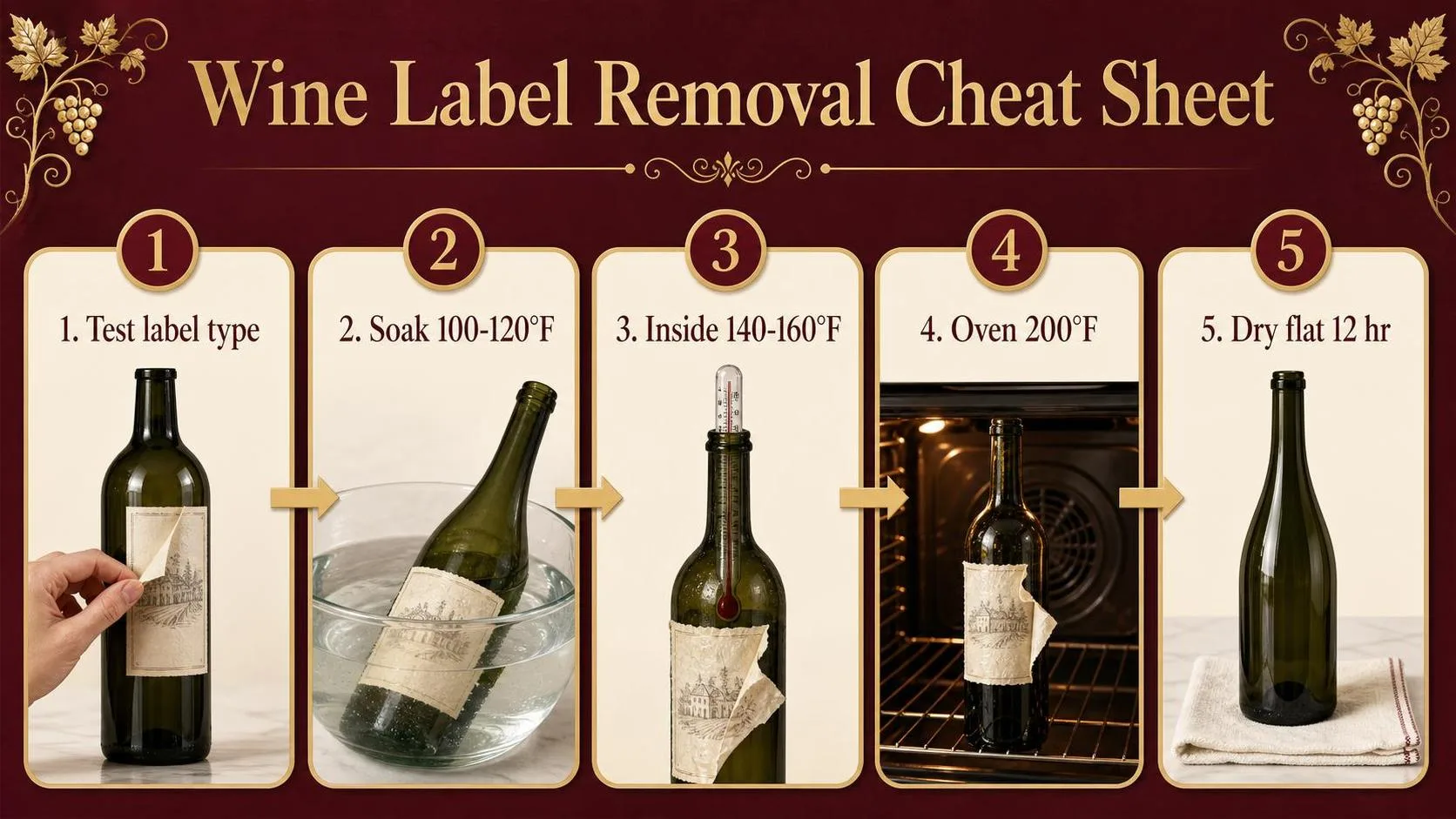 How To Remove Labels From Wine Bottles? 1 Wine Label Removal Cheat Sheet — key facts at a glance