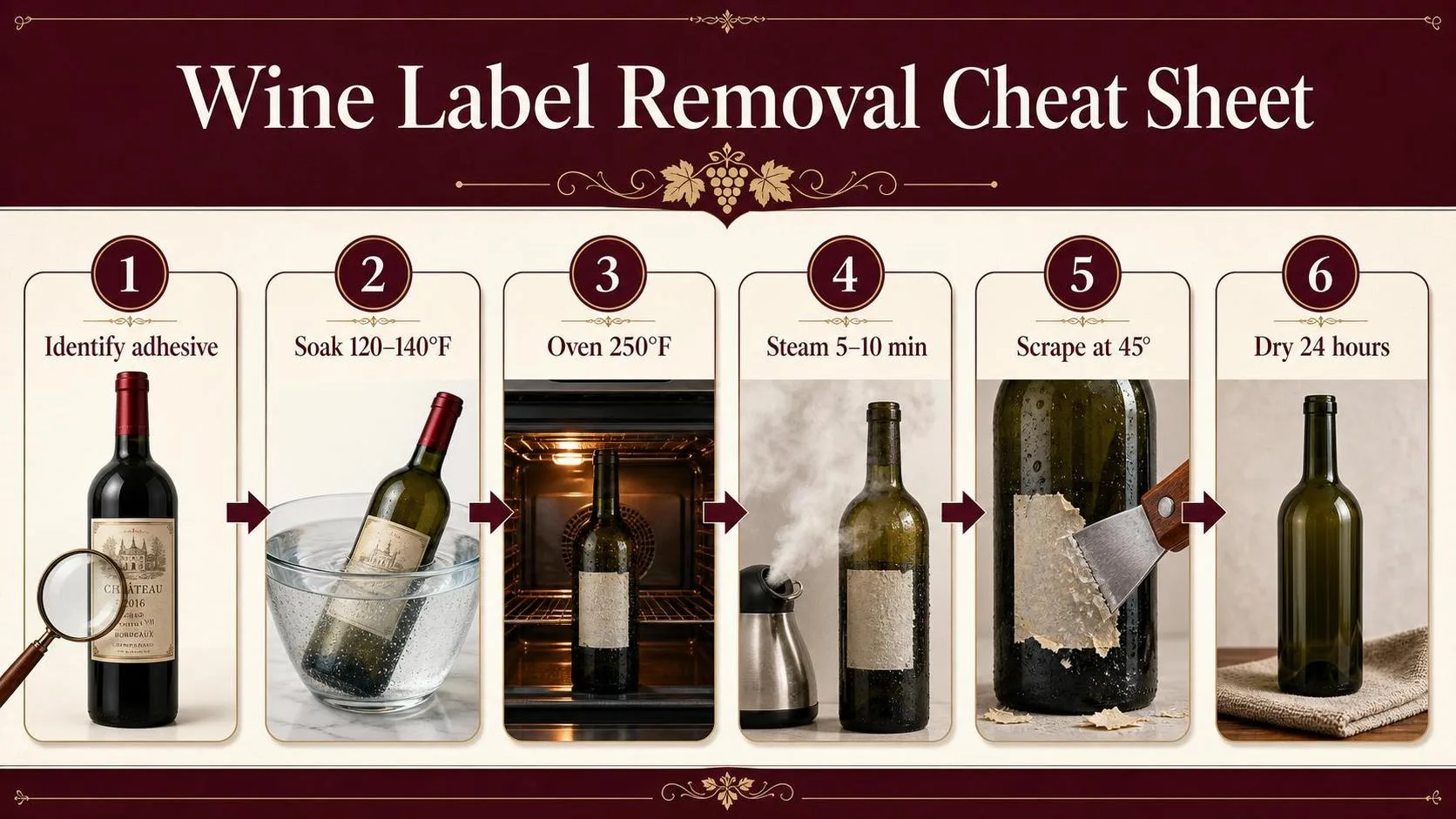How To Remove Wine Labels? 1 Wine Label Removal Cheat Sheet — key facts at a glance