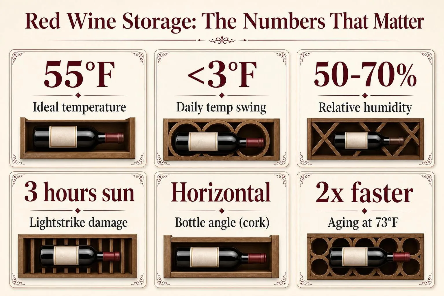 Red Wine Storage: The Numbers That Matter — key facts at a glance