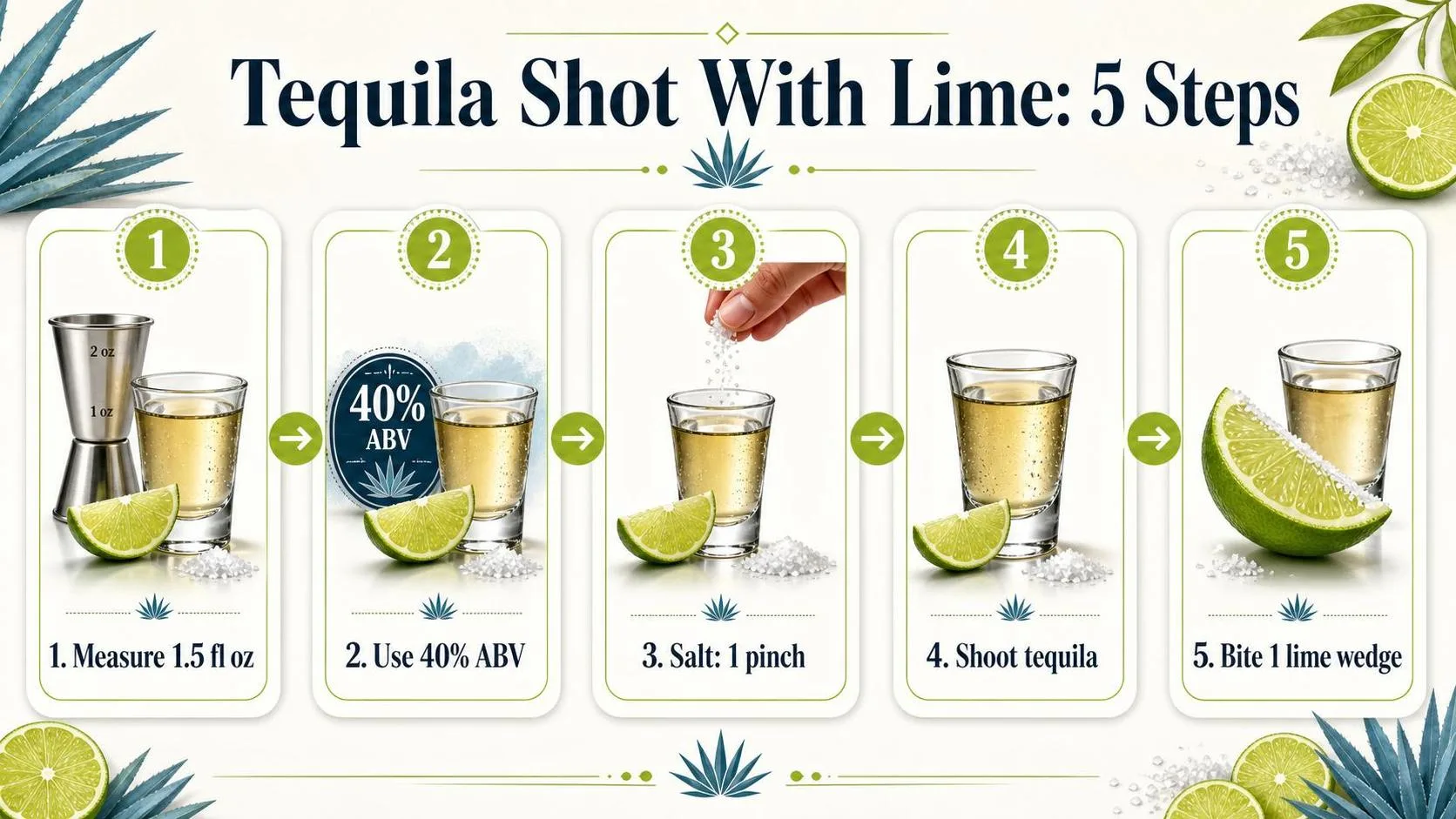 Tequila Shot With Lime: 5 Steps — key facts at a glance