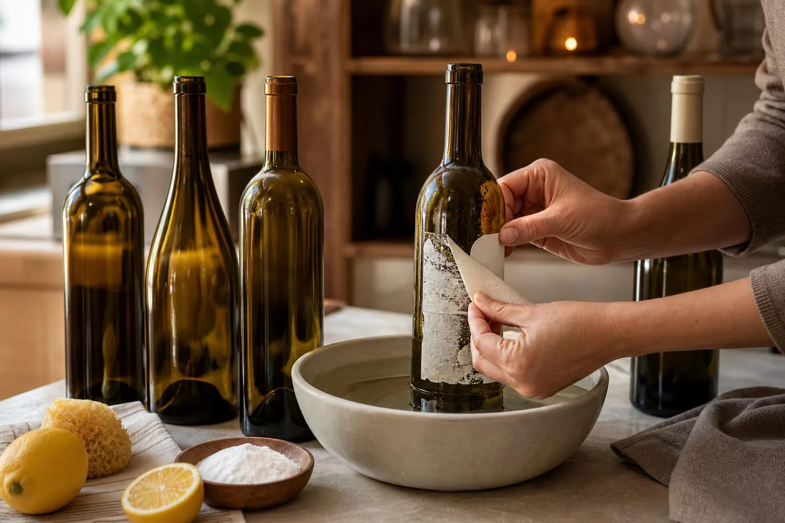 How To Take Labels Off Wine Bottles