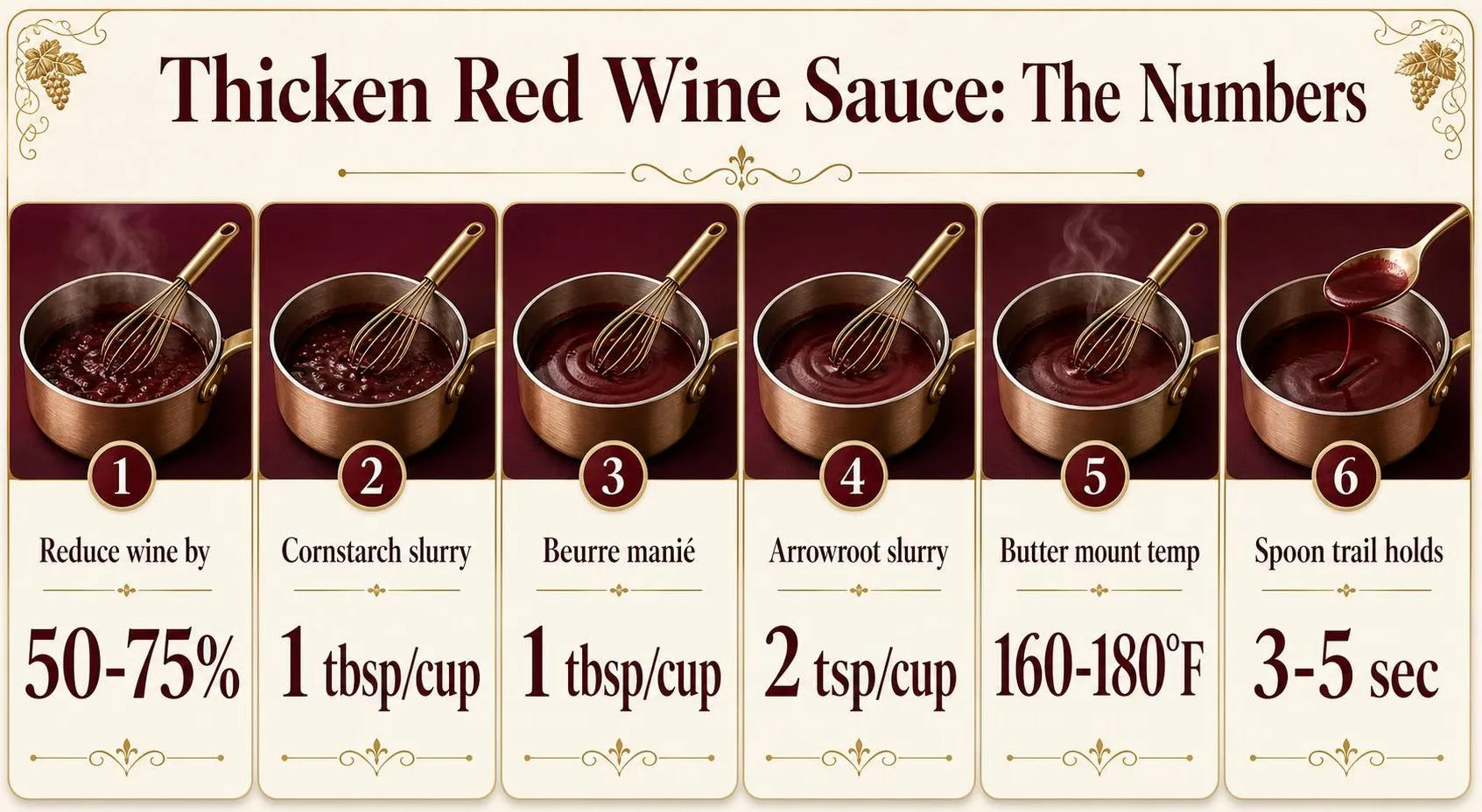 Thicken Red Wine Sauce: The Numbers — key facts at a glance