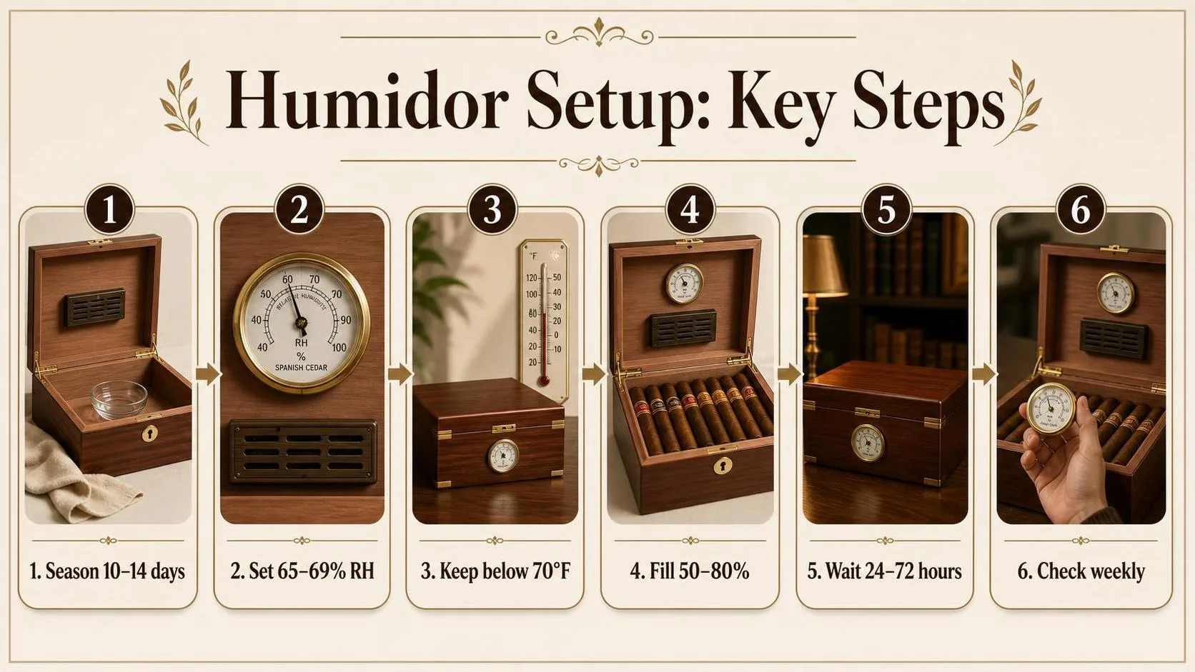 How To Use A Cigar Humidor? – The Complete Practical Guide From Real Experience 1 Humidor Setup: Key Steps — key facts at a glance
