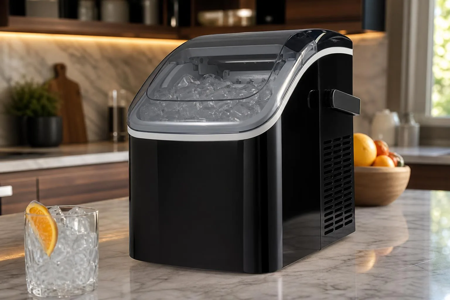 Igloo ICEB26HNBK Ice Maker Review 2026 2 Close-up of the Igloo ICEB26HNBK build quality, materials and finish during our review
