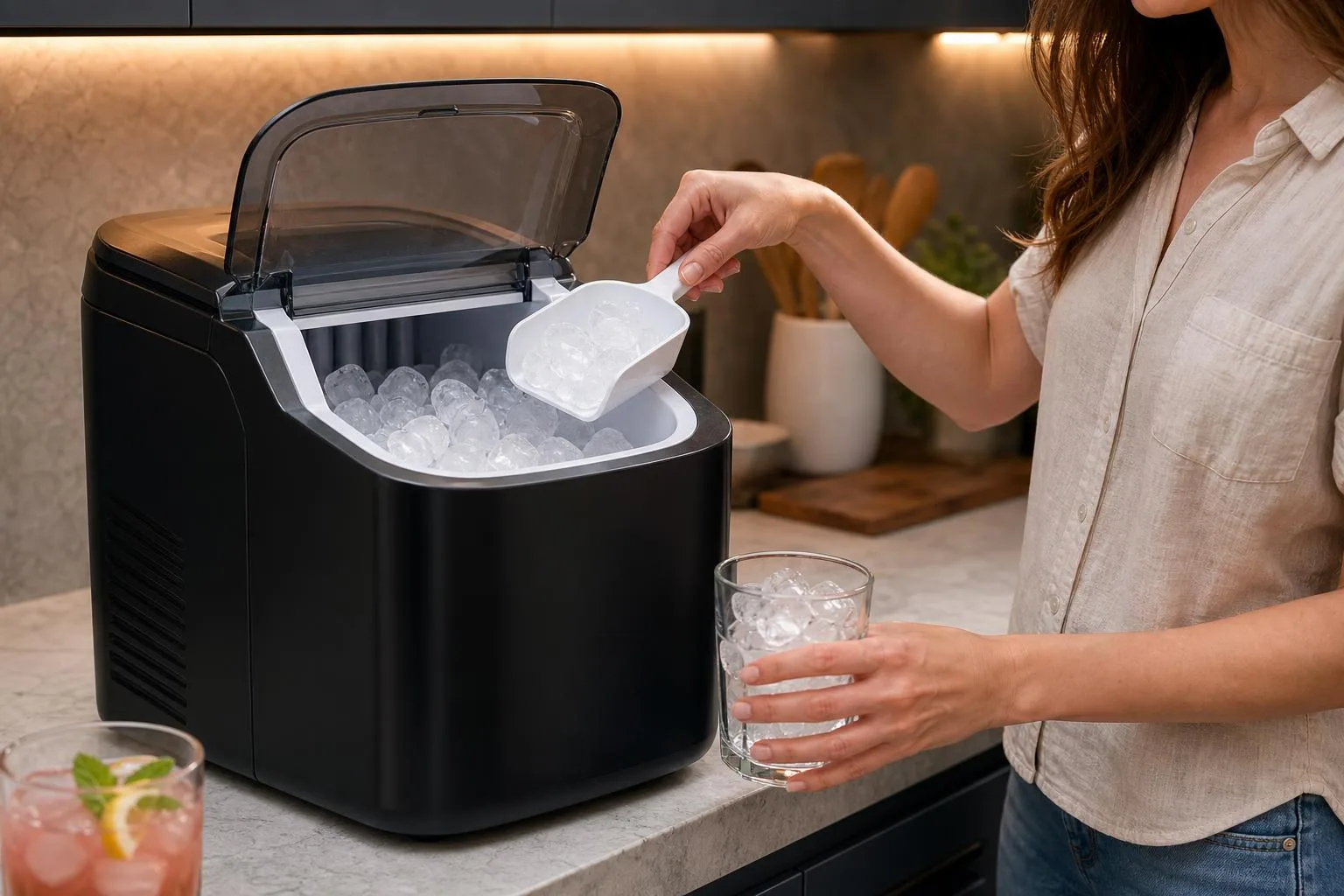 Igloo ICEB26HNBK Ice Maker Review 2026 3 The Igloo ICEB26HNBK shown in everyday use at home, as tested by FlightWineBar