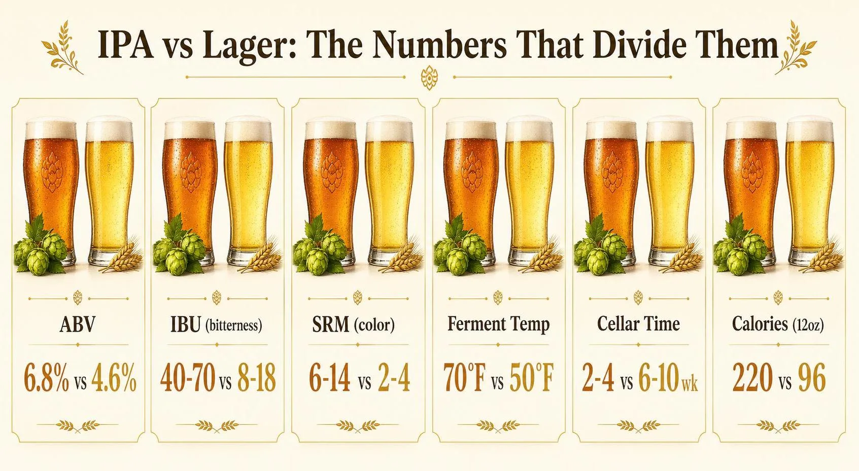 IPA vs Lager: The Numbers That Divide Them — key facts at a glance