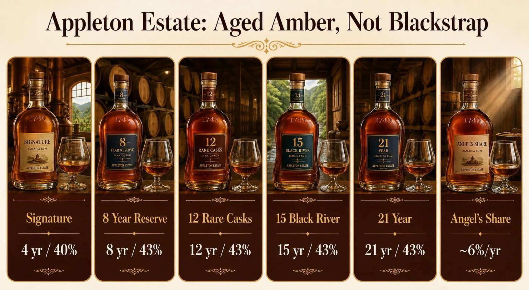Appleton Estate: Aged Amber, Not Blackstrap — key facts at a glance