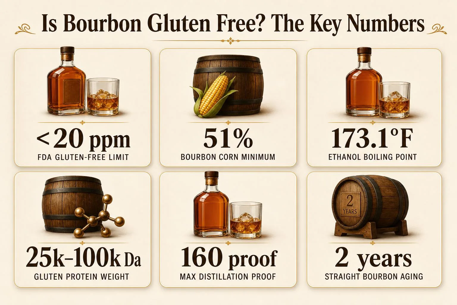 Is Bourbon Gluten Free? The Key Numbers — key facts at a glance