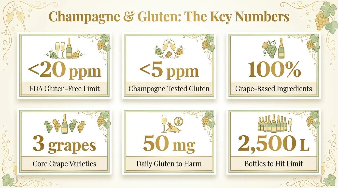 Champagne & Gluten: The Key Numbers — key facts at a glance