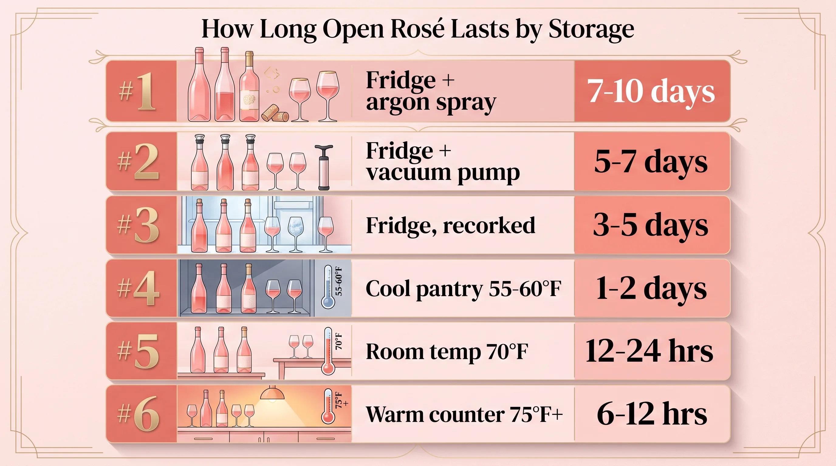 Is It Ok To Open Rose Wine And Not Refrigerated? 1 How Long Open Rosé Lasts by Storage — key facts at a glance
