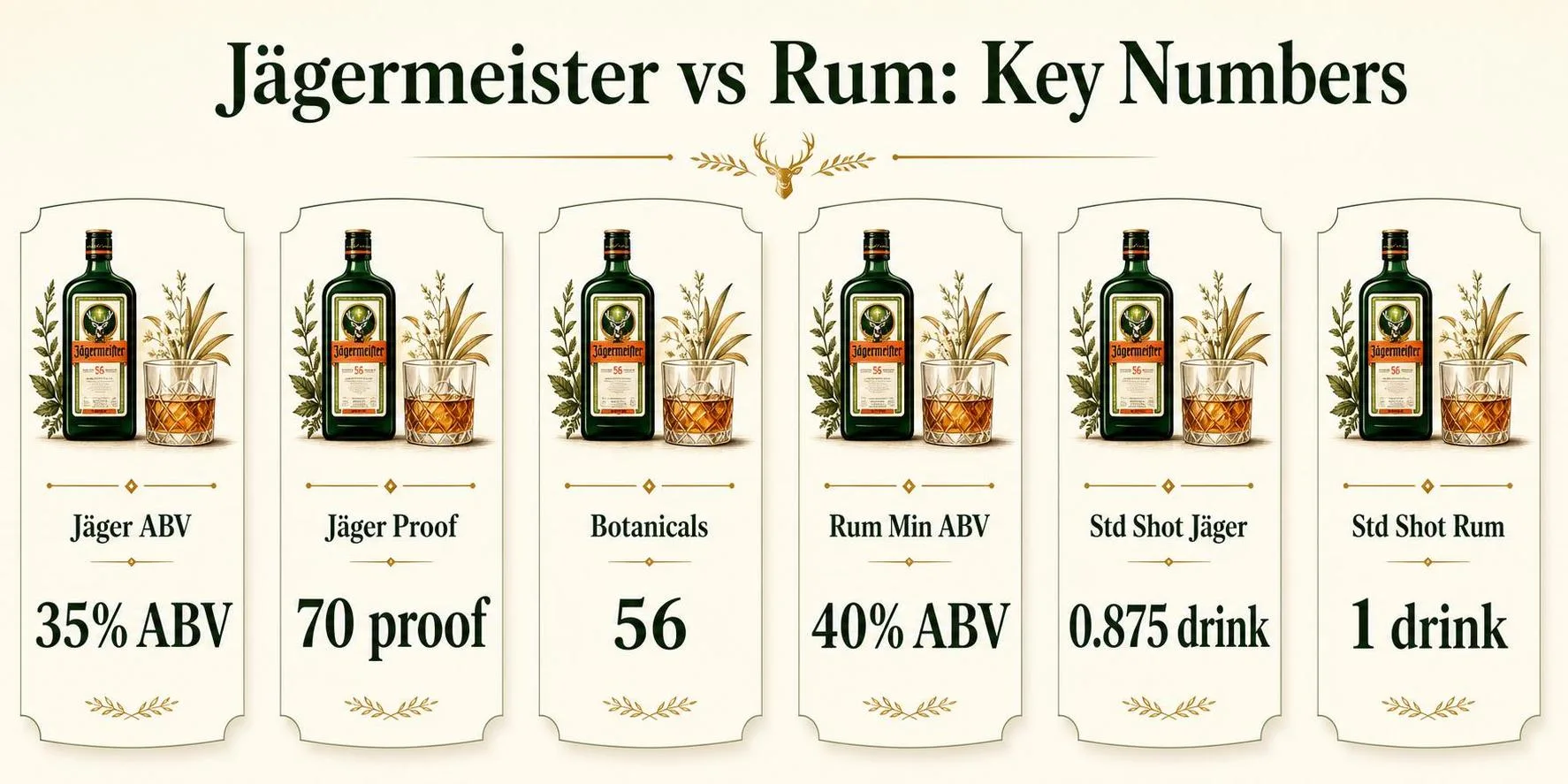 Is Jagermeister Rum? - The Definitive Answer 1 Jägermeister vs Rum: Key Numbers — key facts at a glance