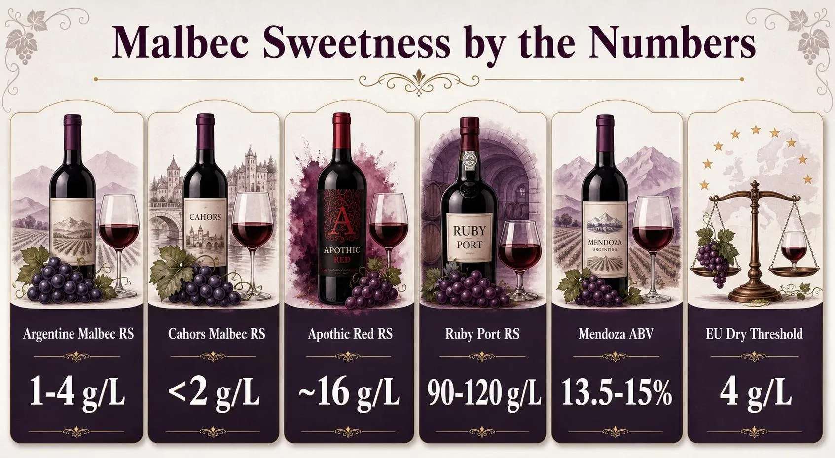 Is Malbec A Sweet Red Wine? 1 Malbec Sweetness by the Numbers — key facts at a glance