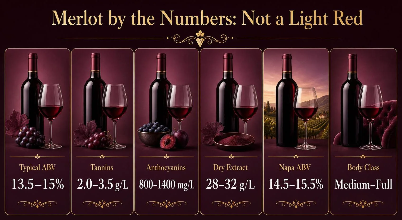 Merlot by the Numbers: Not a Light Red — key facts at a glance